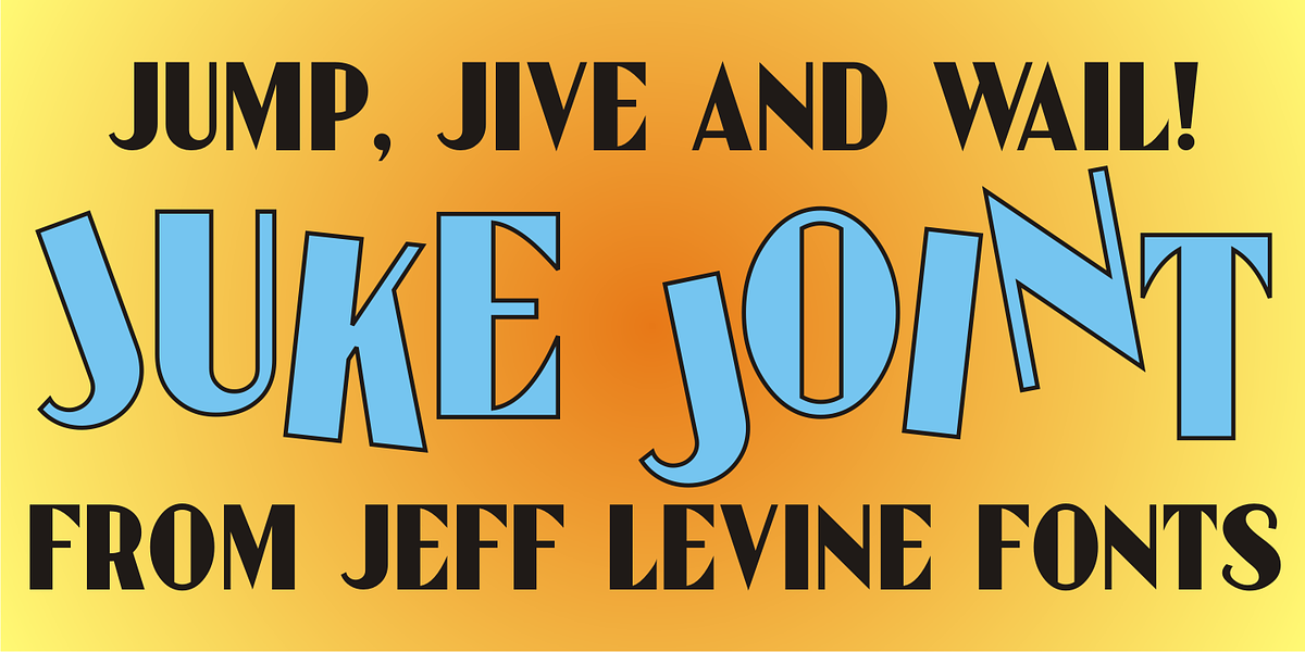 Juke Joint JNL, a Font by Jeff Levine Fonts