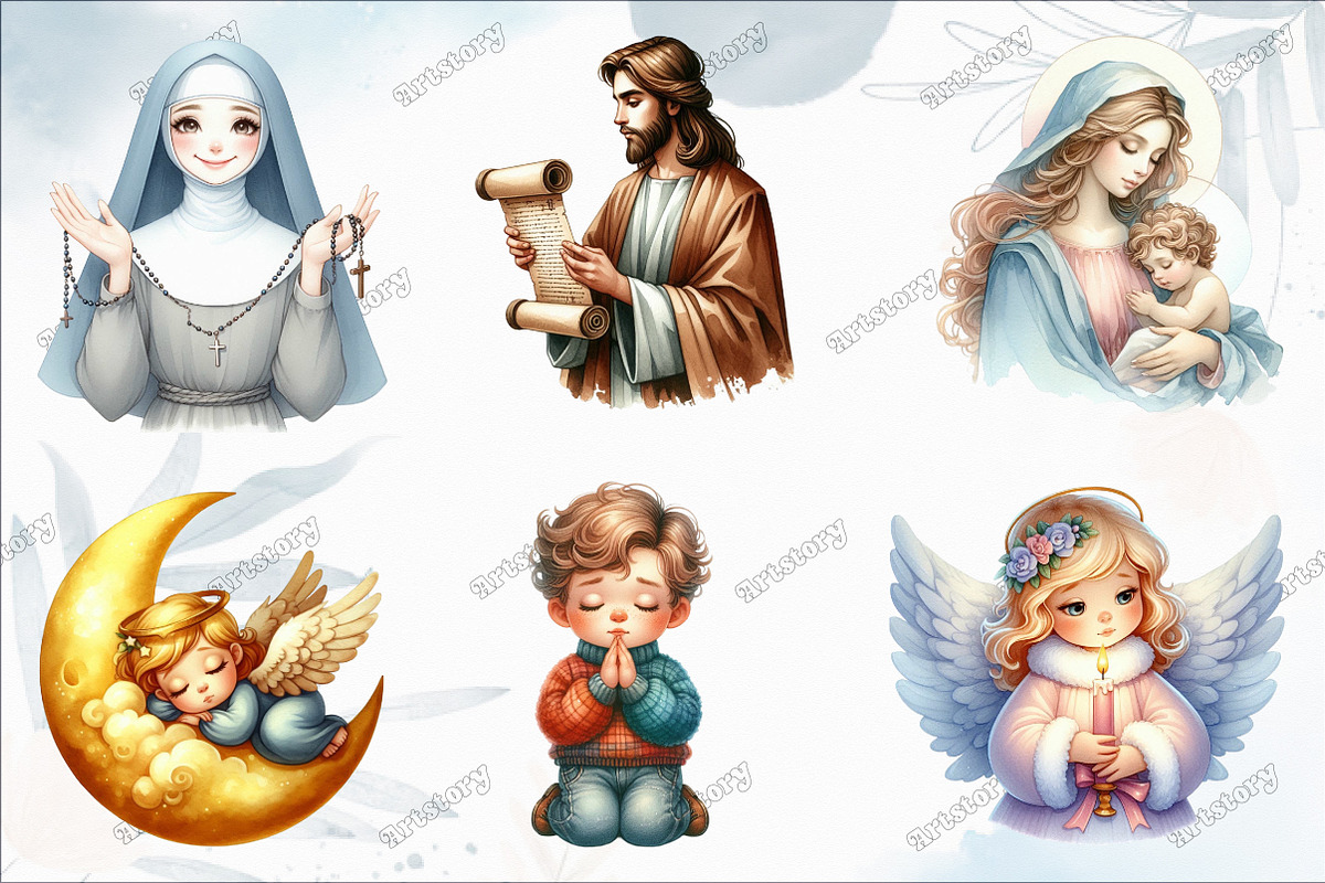 Cute Christian Figures Clipart, a Graphic by designcity5 (Photo 3 of 5)