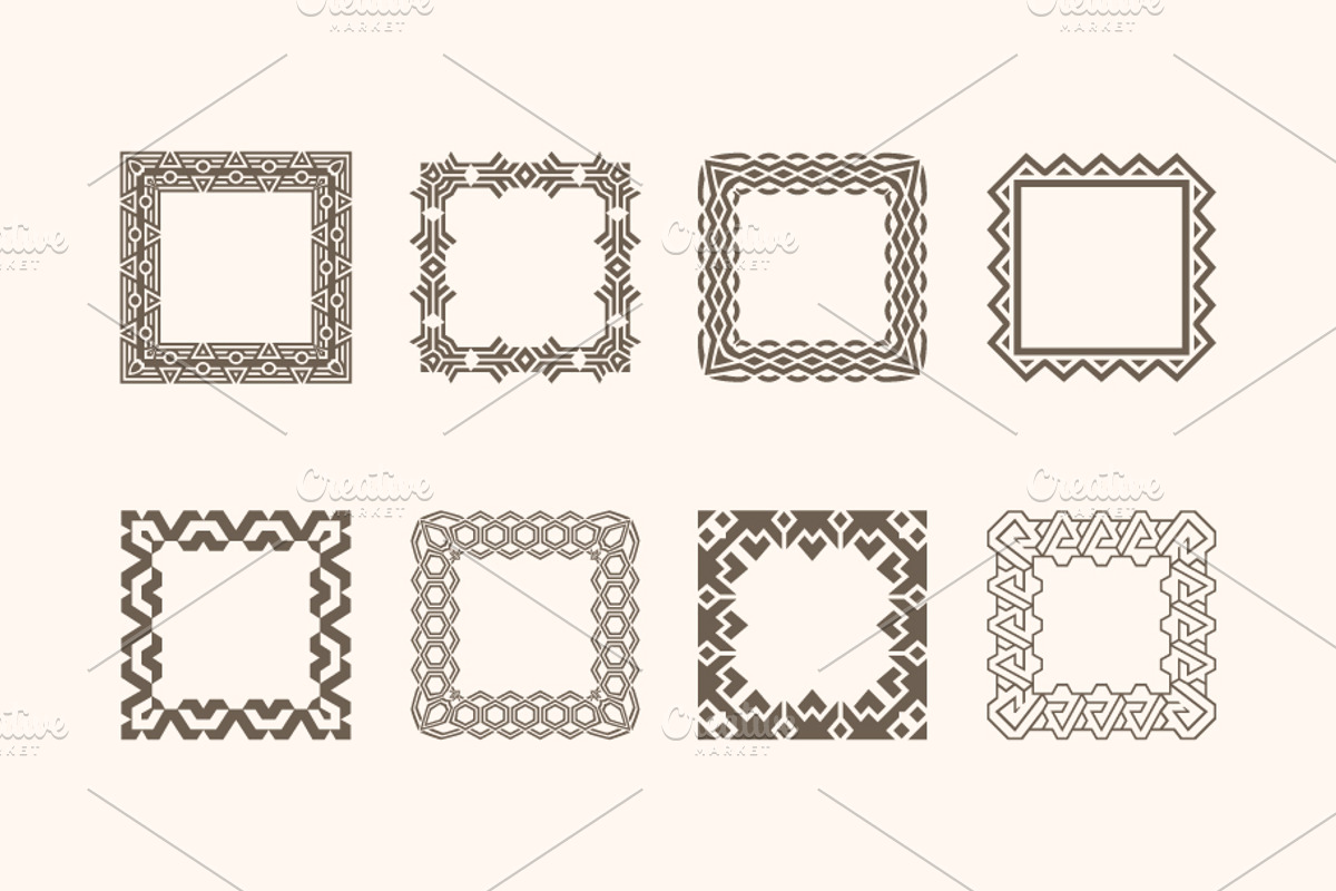 Ornamental Square Frames Vol 1, a Decorative Illustration by Rasagama Studio (Photo 3 of 4)