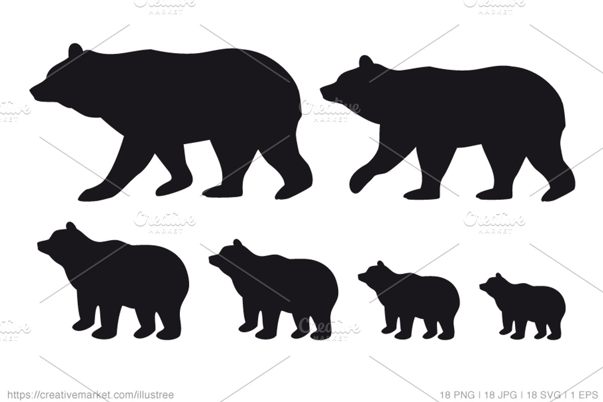 Mama bear, papa bear, vector set, a Graphic by Illustree (Photo 4 of 5)