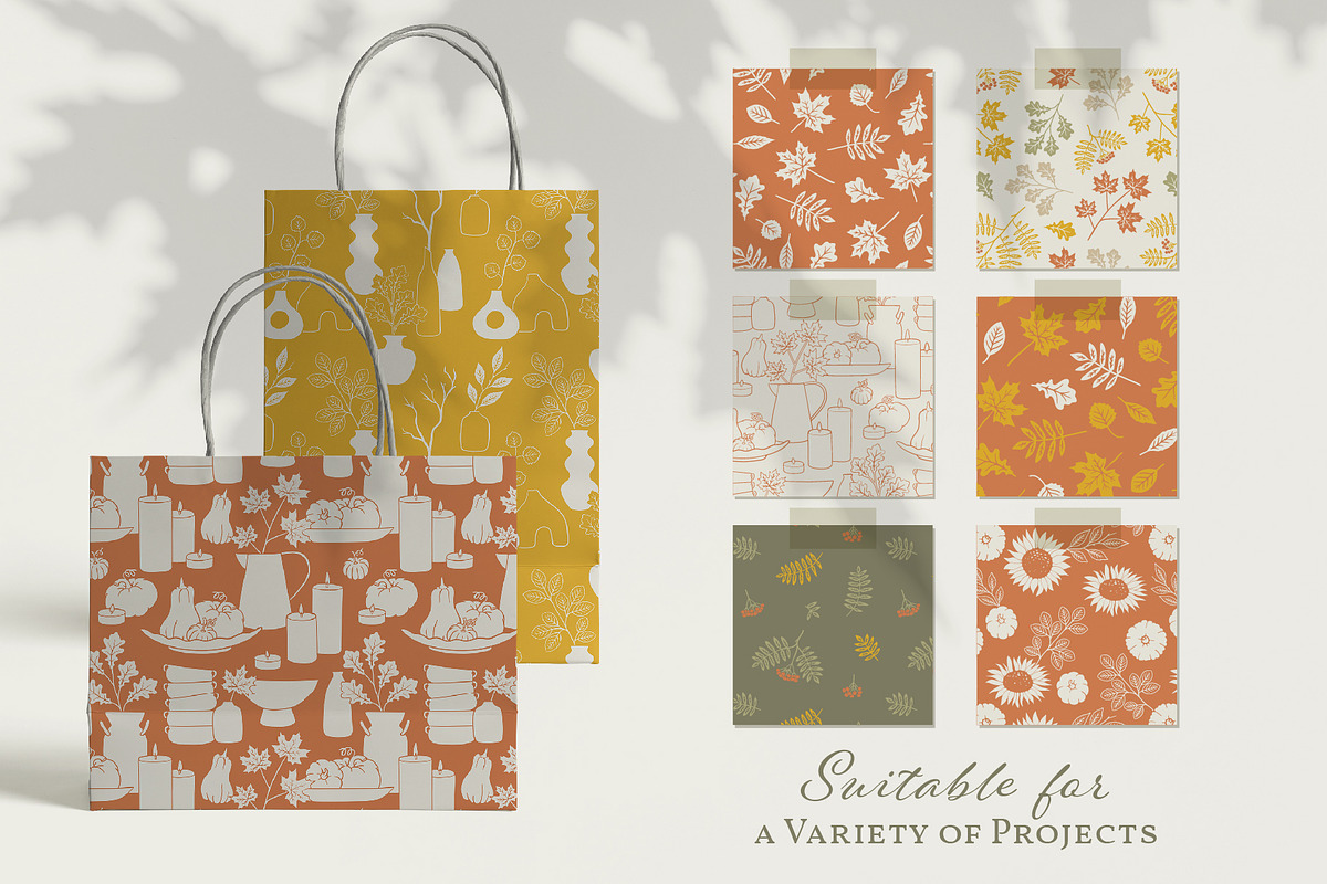 Autumn & Thanksgiving Pattern Set, a Decorative Illustration by Wild and Wonder by Ana (Photo 8 of 13)