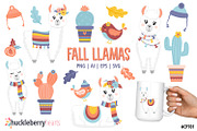 Fall Llama, an Animal Illustration by Huckleberry Hearts (Thumbnail 1 of 3)