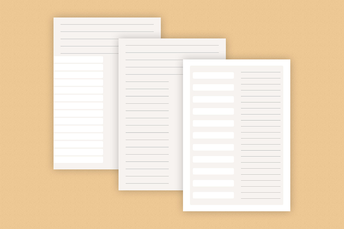 Printable Notes Paper Template, a Stationery Template by MNT-Creator (Photo 9 of 10)
