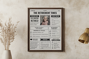 1 Page Newspaper Retirement Template, a Magazine Template by ZoloDesignHub (Thumbnail 2 of 8)