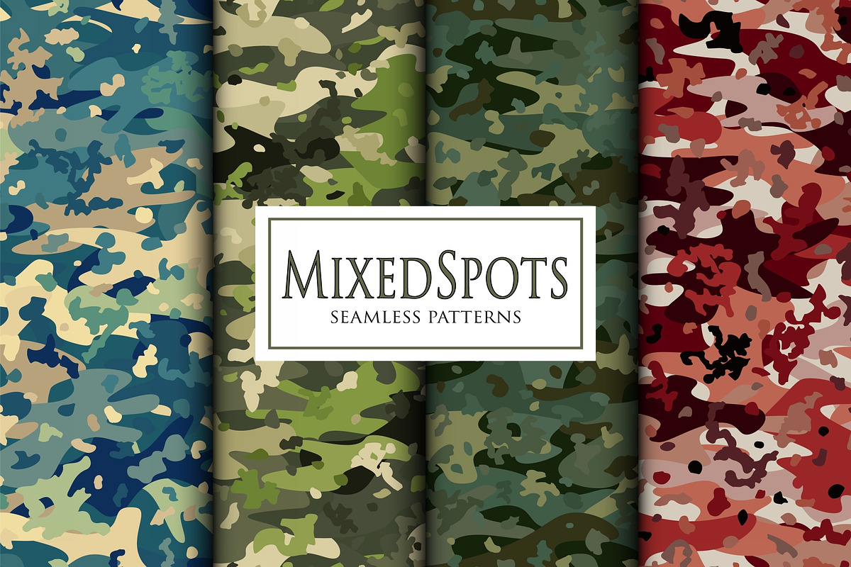 Mixed camouflage uniform patterns, a Pattern Graphic by ArchonDigitalShop (Photo 4 of 10)