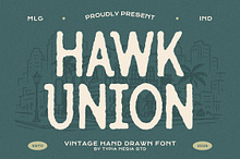 Hawk Union - Vintage Hand Drawn Font