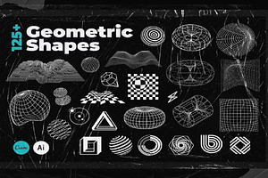125+ Abstract Geometric Shapes, a Shape Add-On by Chipshpow Graphics