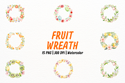 Easter Floral Wreath Fruit Clipart, an Object Illustration by New-School-Wave (Thumbnail 1 of 5)