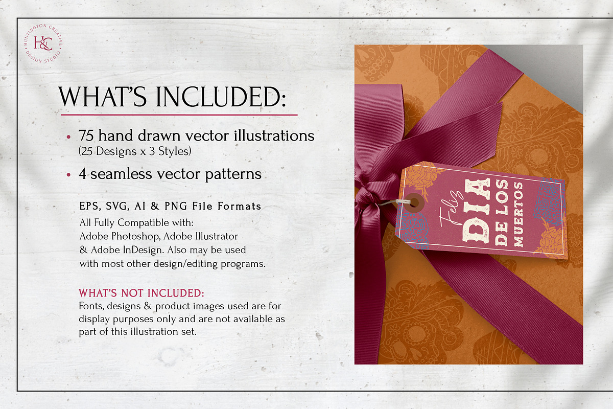 Hand Drawn Dia de los Muertos Images, a Seasonal Illustration by H&C Drawings & Designs (Photo 3 of 15)
