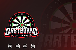 Dartboard Mascot Logo Template, a Branding & Logo Template by HasnainGFX