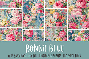 Bonnie Blue Printable Textures