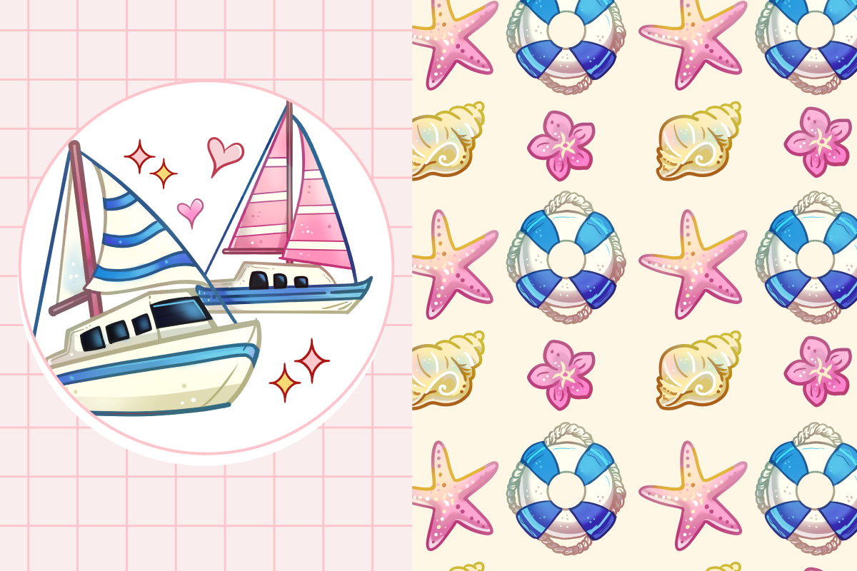 Coastal Beach Clipart, a Decorative Illustration by TheClipAtelier (Photo 3 of 3)