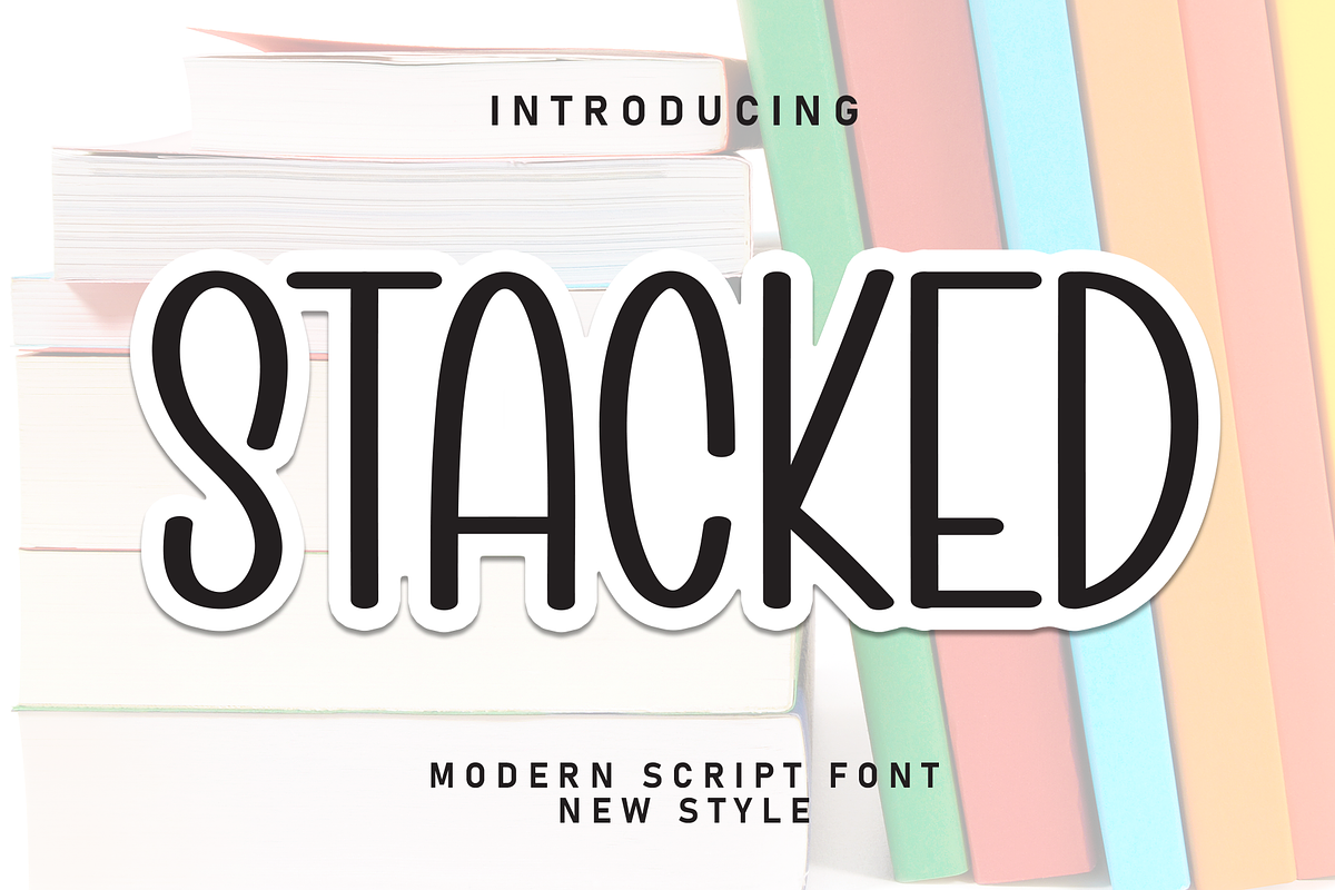 Stacked | Script Font, a Script Font by Scratchones (Photo 1 of 8)