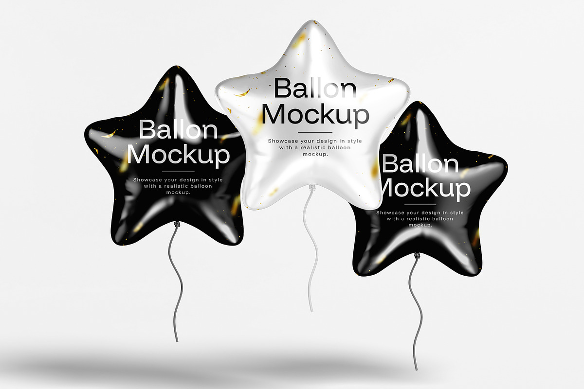 Start Foil Balloon Mockup, a Product Mockup by SLAB! Design (Photo 6 of 7)