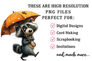 Quirky Valentine Raccoon Clipart, an Illustration by OK Design (Thumbnail 6 of 6)