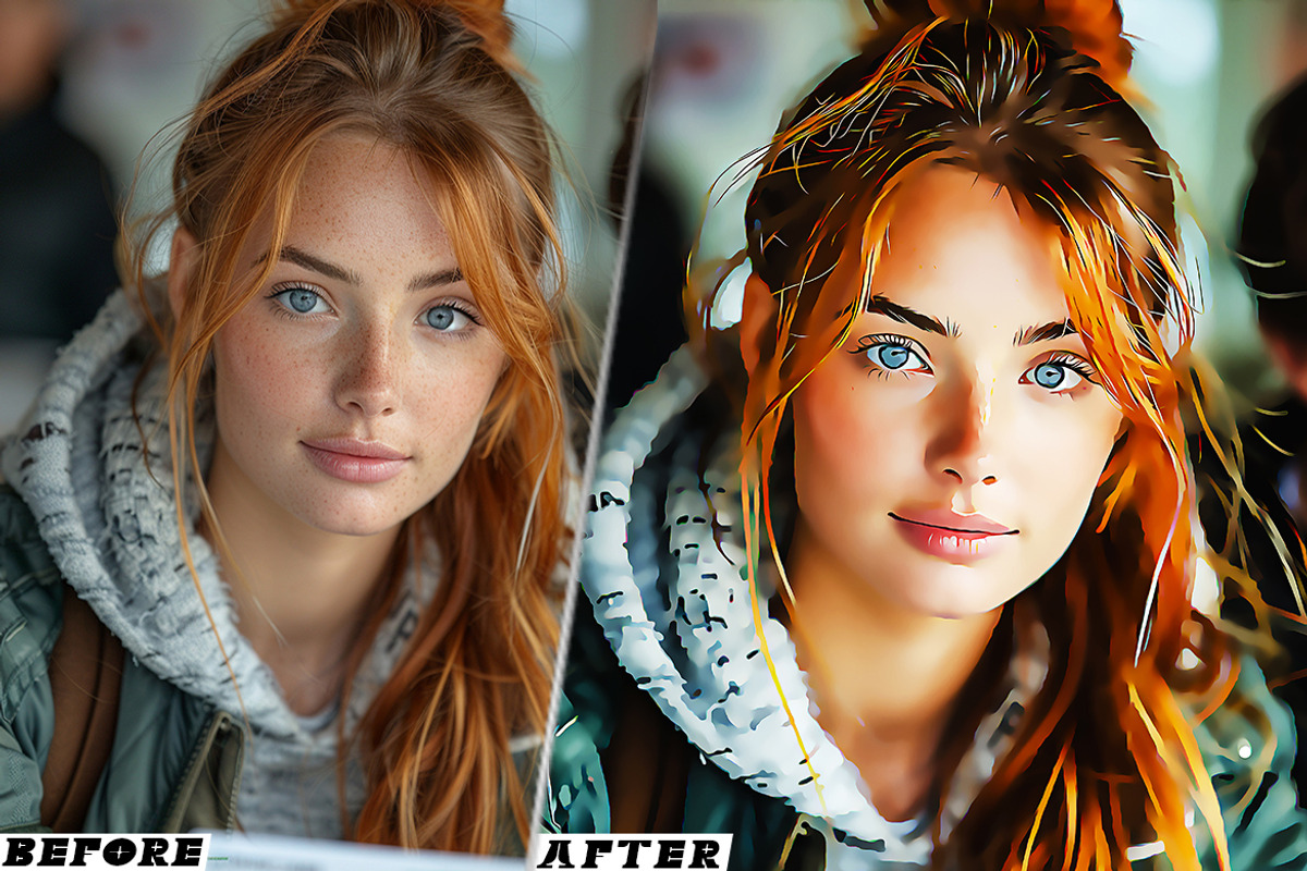 Ultra Cartoon Paint Photoshop Action, an Action Add-On by one-touch (Photo 10 of 10)