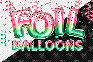 Watermelon Foil Balloon Alphabet