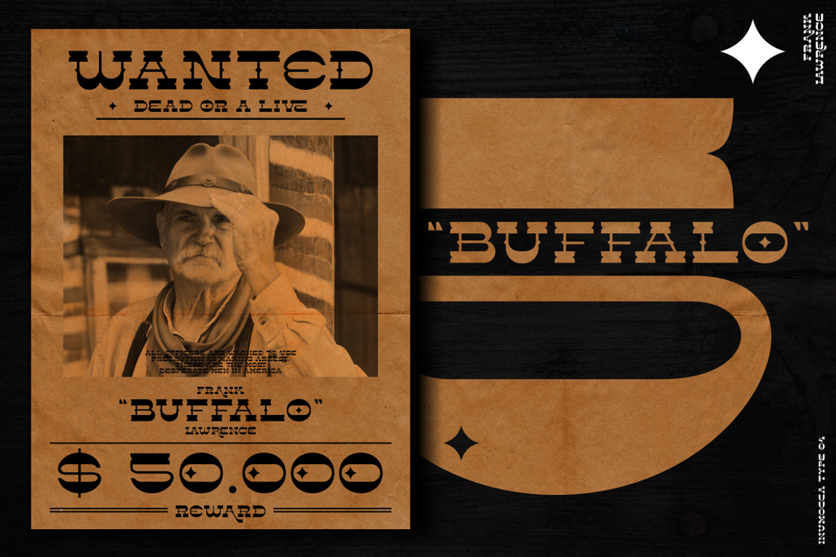 The BUCKAROOZ, a Serif Font by inumocca_type (Photo 6 of 11)