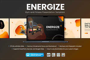 Gym Keynote Presentation Template, a Presentation Template by Flat Icons