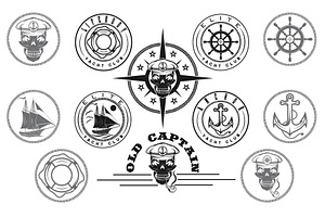 Yacht club labels