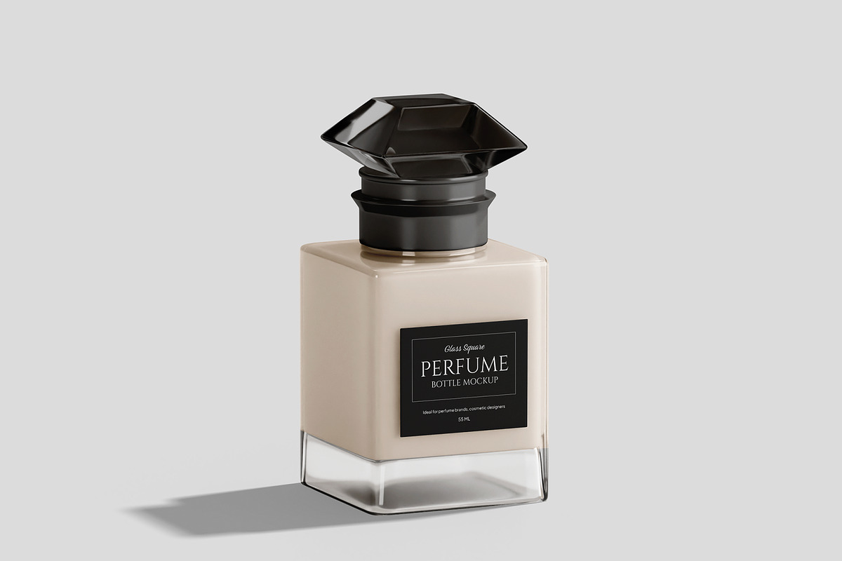 Square Perfume Bottle Mockup, a Packaging Mockup by Permadi Creative (Photo 4 of 4)