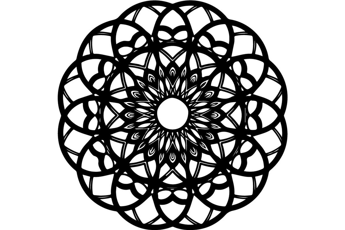 Intricate Black Mandala Circle, a Decorative Illustration by Designer_Momina (Photo 18 of 20)