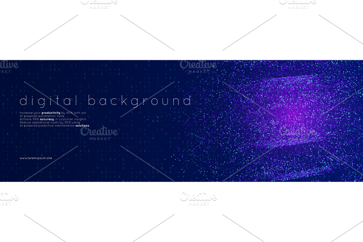 Blue Tech Dots Abstract Background, a Technology Illustration by Holo Art