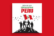 Fiestas Patrias de Peru Banner, a Social Media Template by nandinigraphics (Thumbnail 1 of 3)