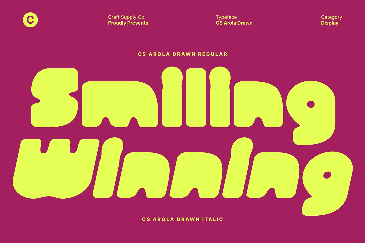 CS Arola Drawn, a Sans Serif Font by Craft Supply Co. (Photo 3 of 8)