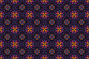 Purple Flowers Seamless Pattern, a Pattern Graphic by Mightyfire