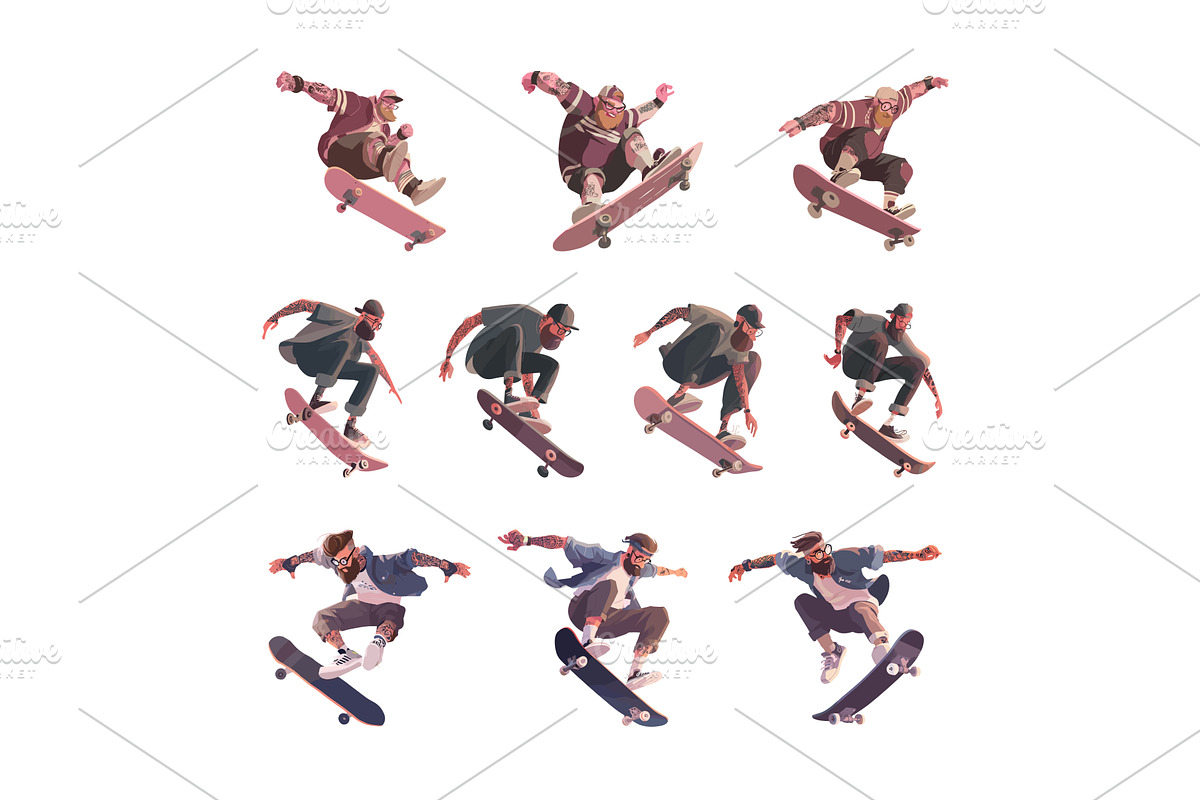Skateboarder character cartoon, a Sport Illustration by Onyx