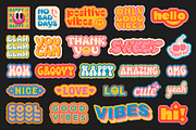 GROOVY VECTOR STICKERS, a Decorative Illustration by craftlove (Thumbnail 4 of 4)