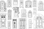 Doors. Vector set, an Object Illustration by iri-illustration (Thumbnail 8 of 9)