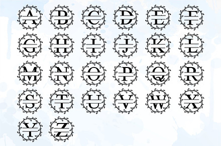 Monogram Keychain SVG, Split Letter, an Illustration by D2PUTRI