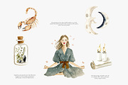 wiccan clipart boho witch png set, a Decorative Illustration by Patishop Art (Thumbnail 6 of 9)