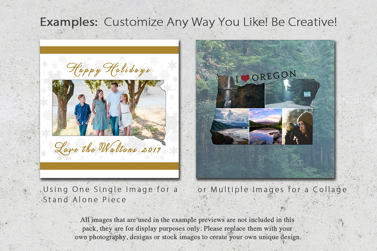 12x12 USA State Photo Template Pack, a Social Media Template by Loveurstyle Designs (Photo 5 of 5)