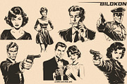 Vintage People Vector Pack, a Person Illustration by Bilokon (Thumbnail 2 of 6)