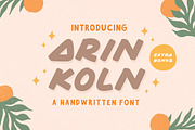 Arin Koln - Handwritten Font, a Font by Letterhend Studio (Thumbnail 1 of 11)