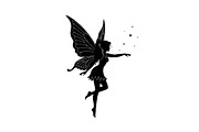 Magical Fairy Silhouette Bundle, an Illustration by jahid234 (Thumbnail 34 of 51)