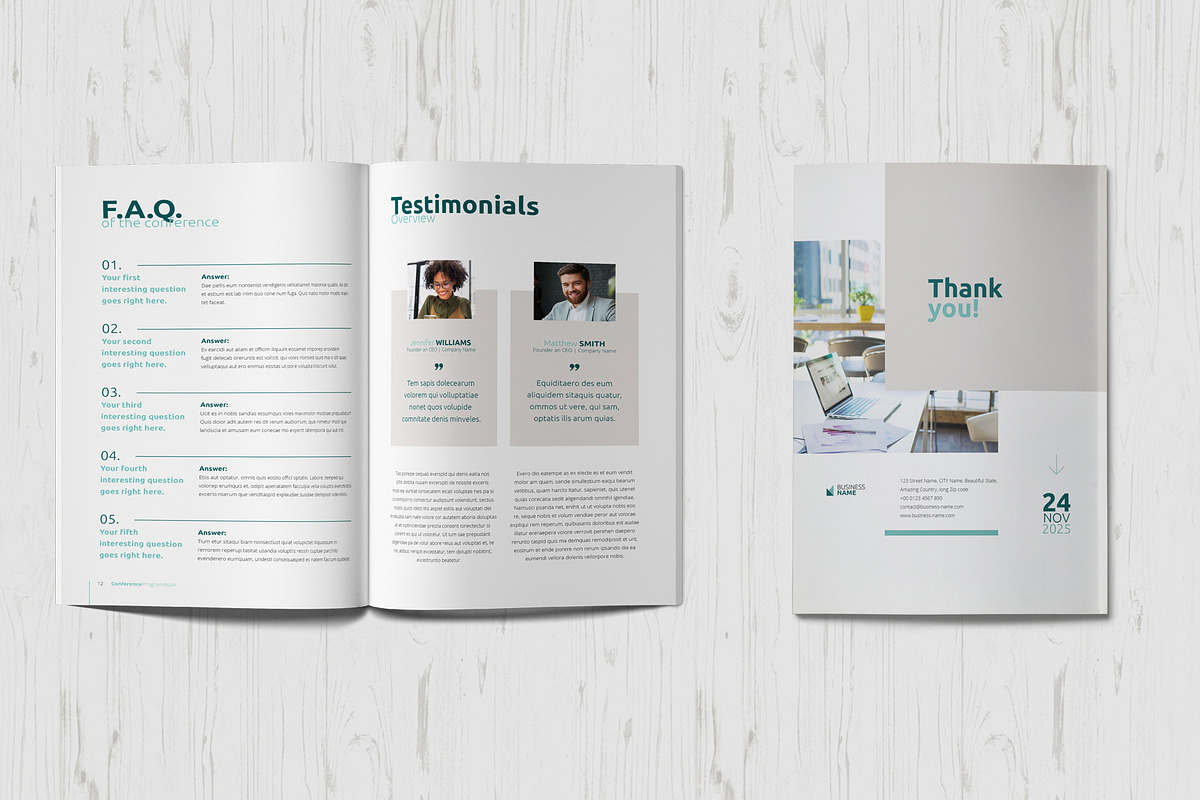 Conference Agenda Template, a Templates & Theme by Sabin (Photo 7 of 9)