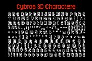 Cybros 3D, a Sans Serif Font by Craft Supply Co. (Thumbnail 8 of 8)