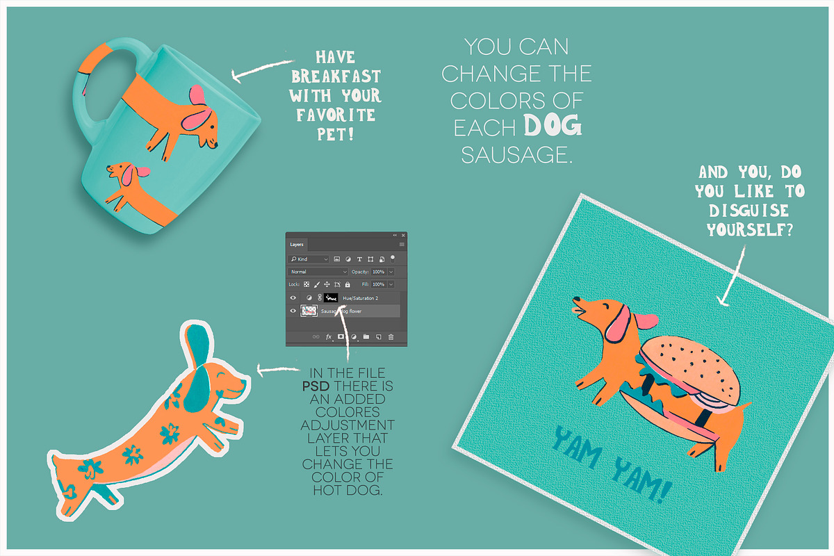 Sausage dogs, an Animal Illustration by Isbela  (Photo 5 of 6)