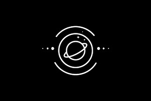 Minimalistic Planet And Space Logo