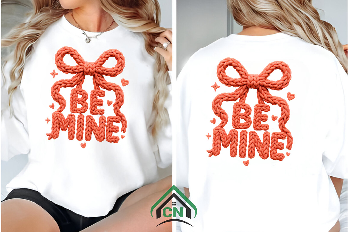 Yarn Be Mine Coquette Bow Valentine, an Illustration by Craft Nest (Photo 3 of 7)