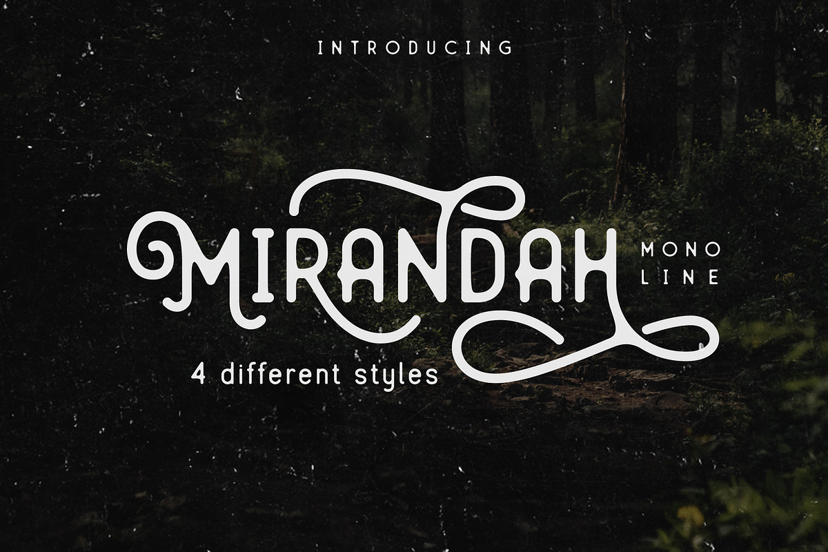Mirandah | Monoline Font Family