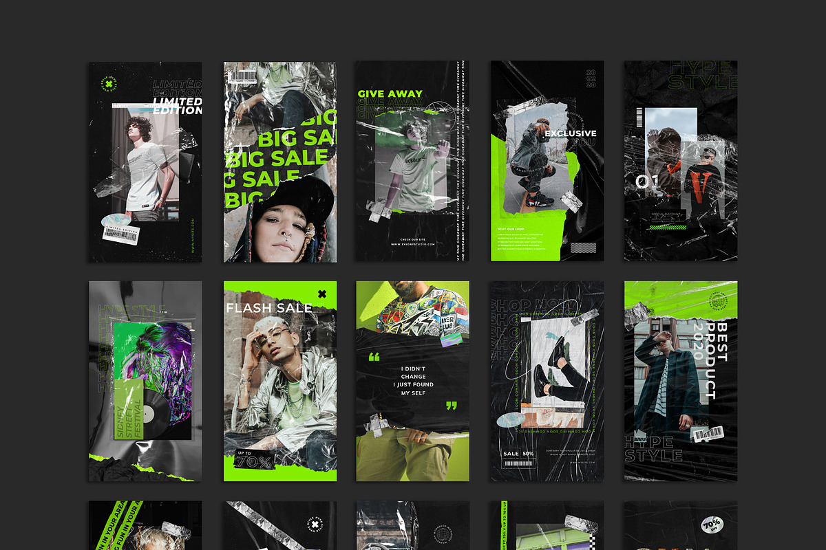 PS & CANVA Neon Hype - Social Media, a Social Media Template by Eviory (Photo 15 of 19)