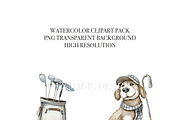 30 Golf Clipart, a Decorative Illustration by Pati Charm Studio (Thumbnail 4 of 8)