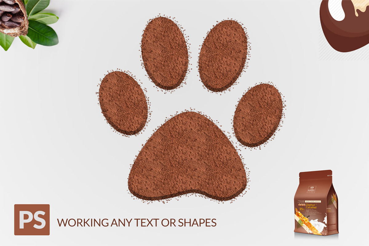 Cocoa Text Effect Photoshop Action, an Action Add-On by DESIGNAVO (Photo 2 of 3)