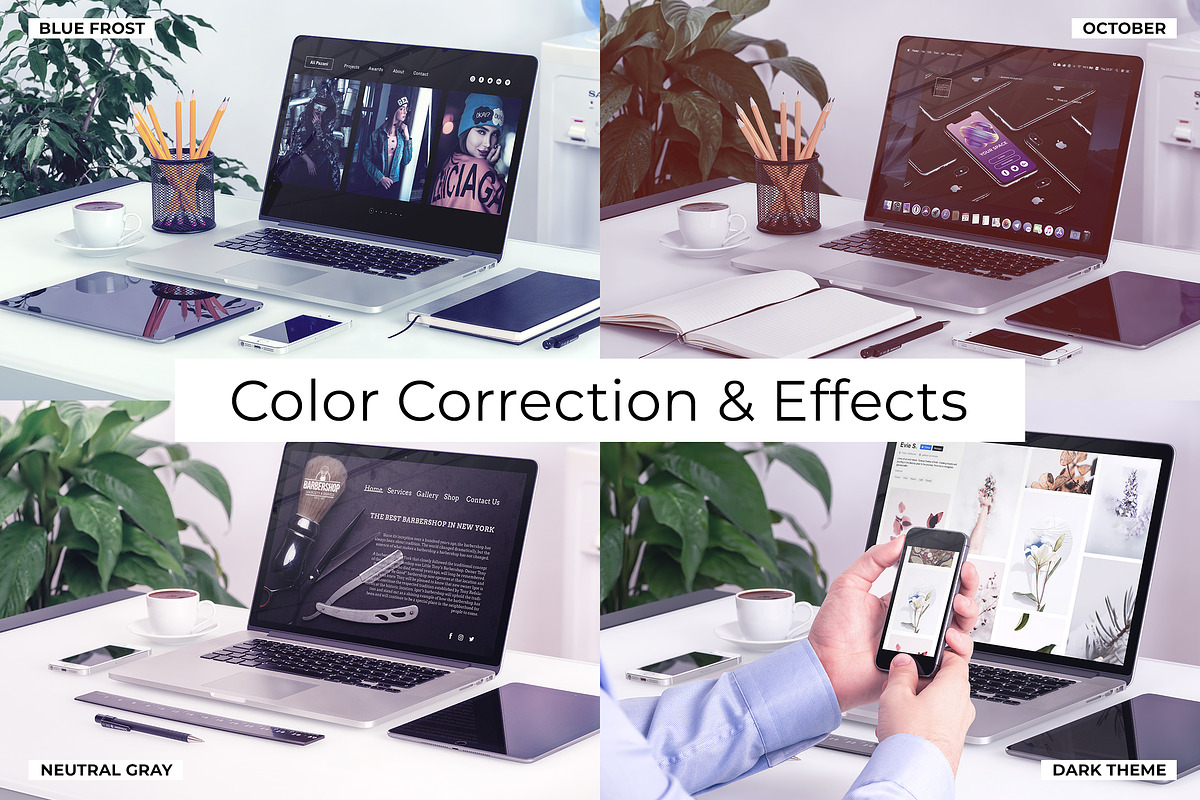 MacBook Pro Office Mockups, an iPhone Mockup by Mockups & Illustrations (Photo 4 of 11)
