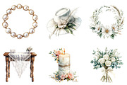 Boho Wedding Sublimation Clipart, an Illustration by SinaCreation (Thumbnail 4 of 5)